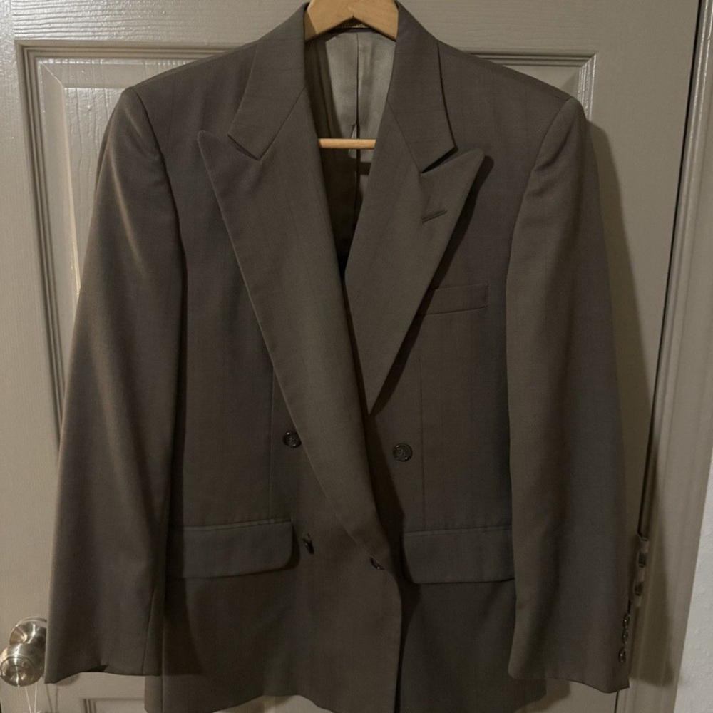 VINTAGE 80’s‼️‼️ Hunting horn double-breasted suit jacket